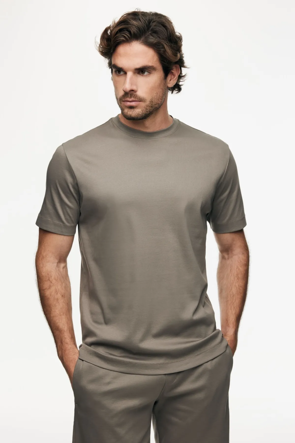 Mercerised T-shirt | Bruin