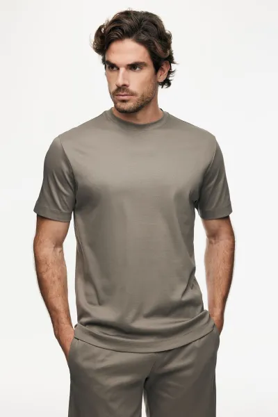 Mercerised T-shirt | Bruin