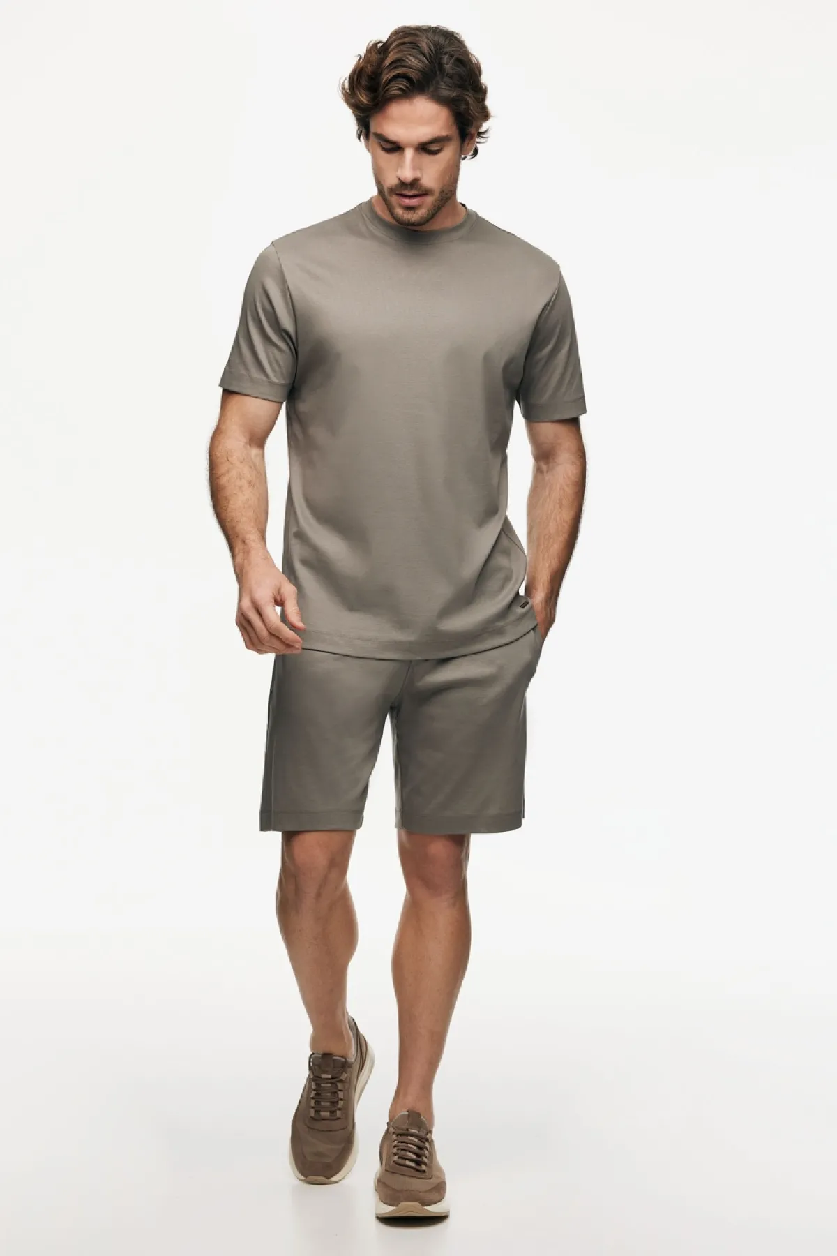 Mercerised T-shirt | Bruin