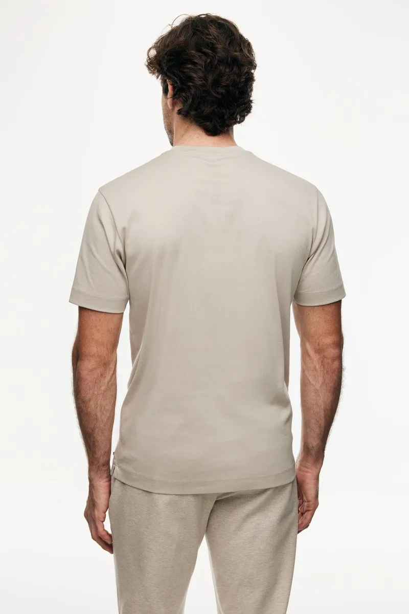 Mercerised T-shirt | Beige