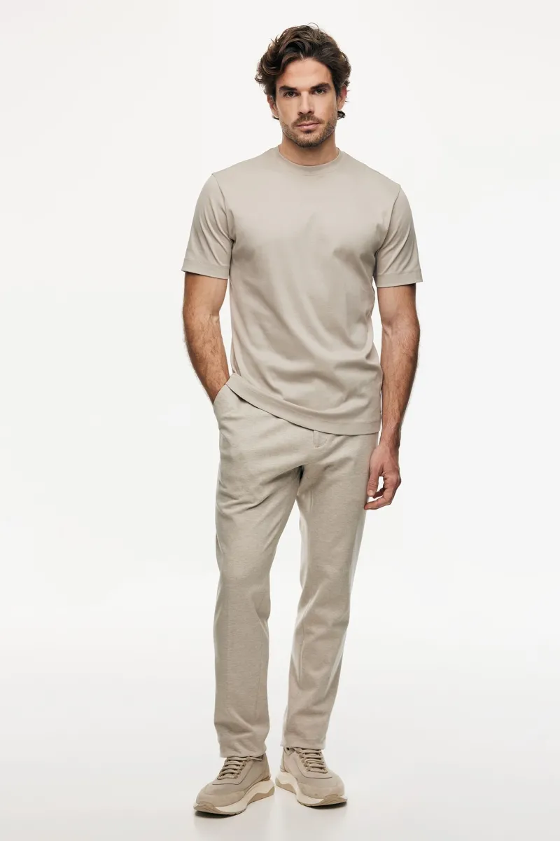 Mercerised T-shirt | Beige