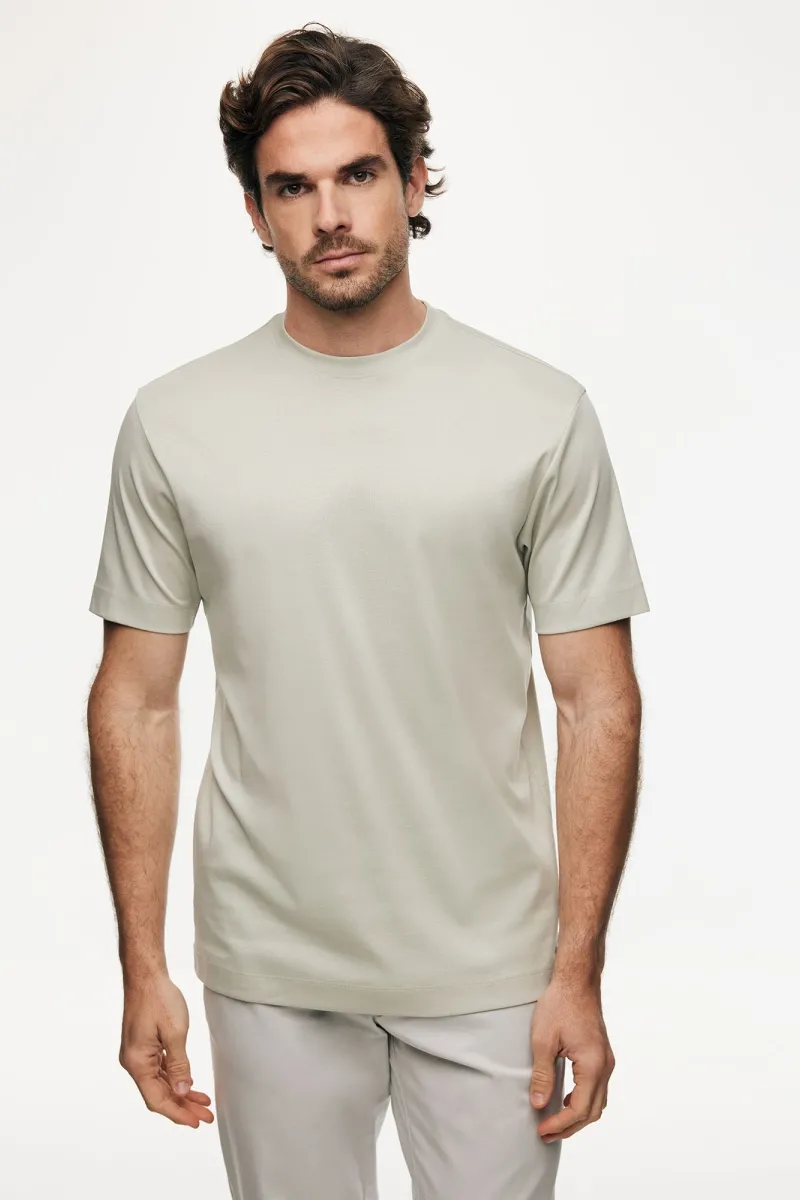Mercerised T-shirt | Lichtgroen