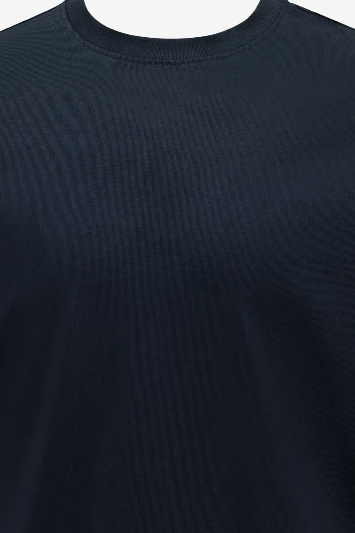 Mercerised T-shirt | Donkerblauw