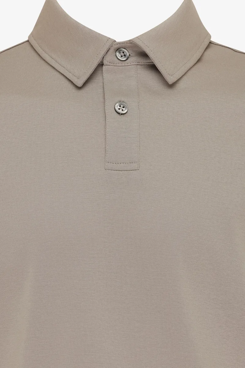 2-Button Polo | Beige