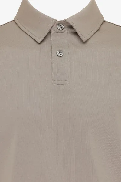 2-Button Polo | Beige