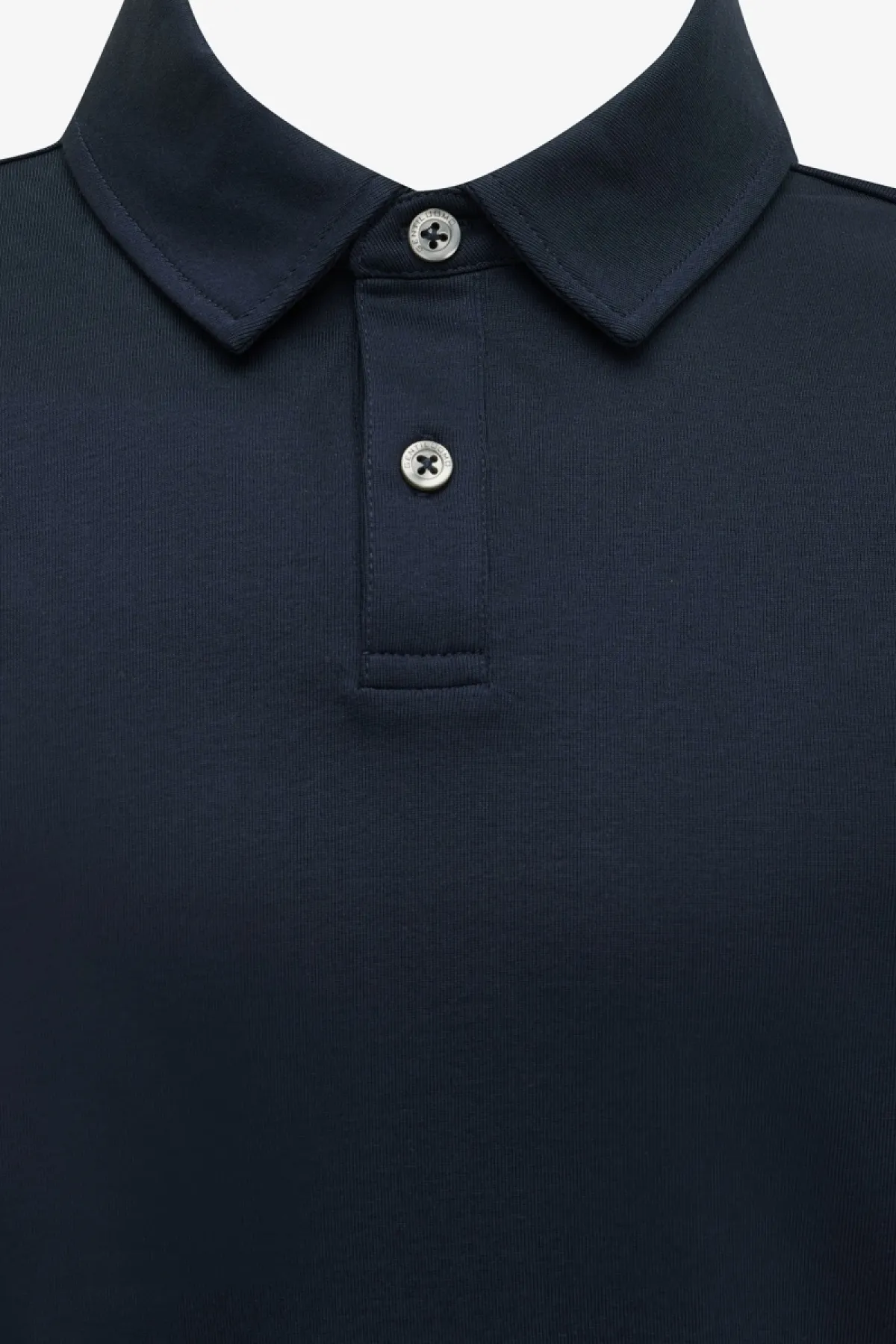 2-Button Polo | Donkerblauw