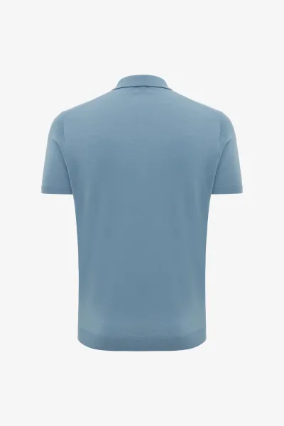 Button Polo | Blauw