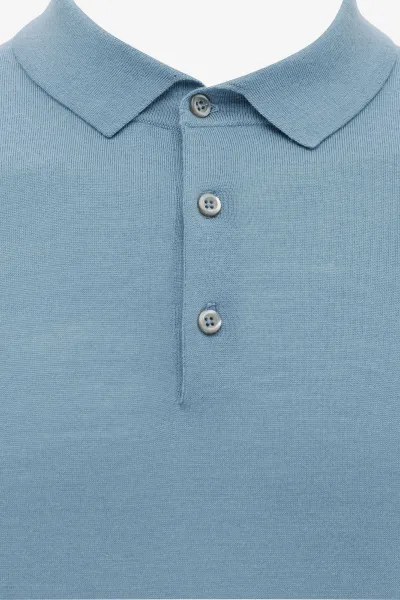 Button Polo | Blauw