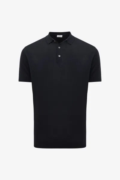 Button Polo | Donkerblauw