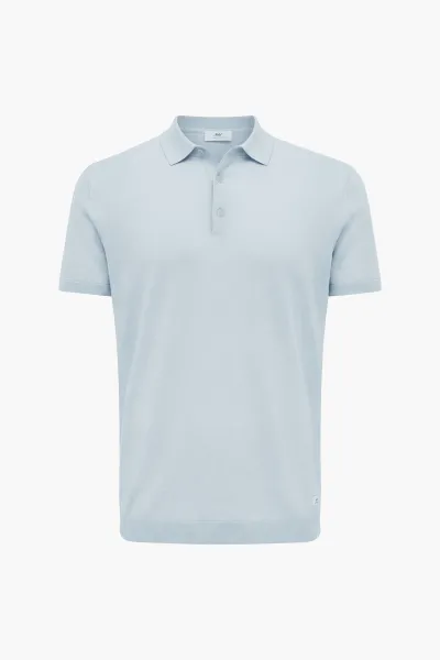 Button Polo | Lichtblauw