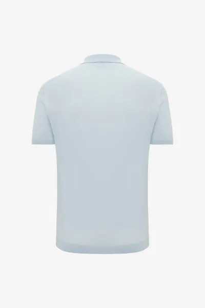 Button Polo | Lichtblauw