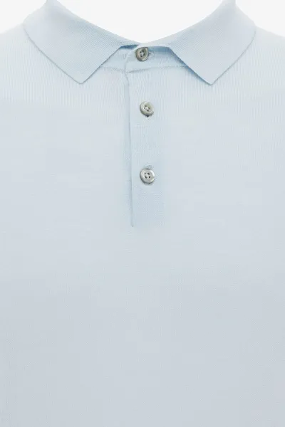 Button Polo | Lichtblauw