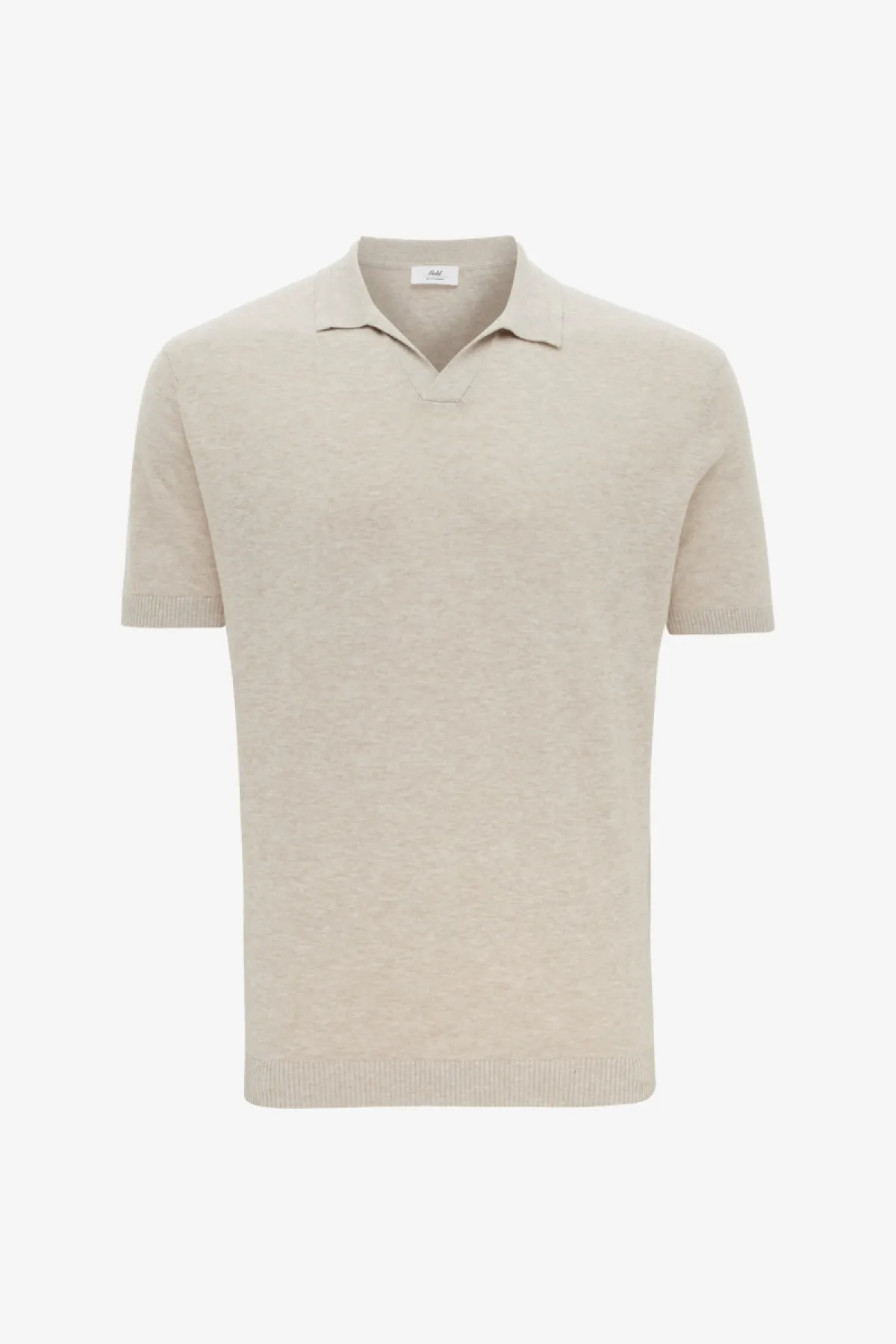 No Button Polo | Beige
