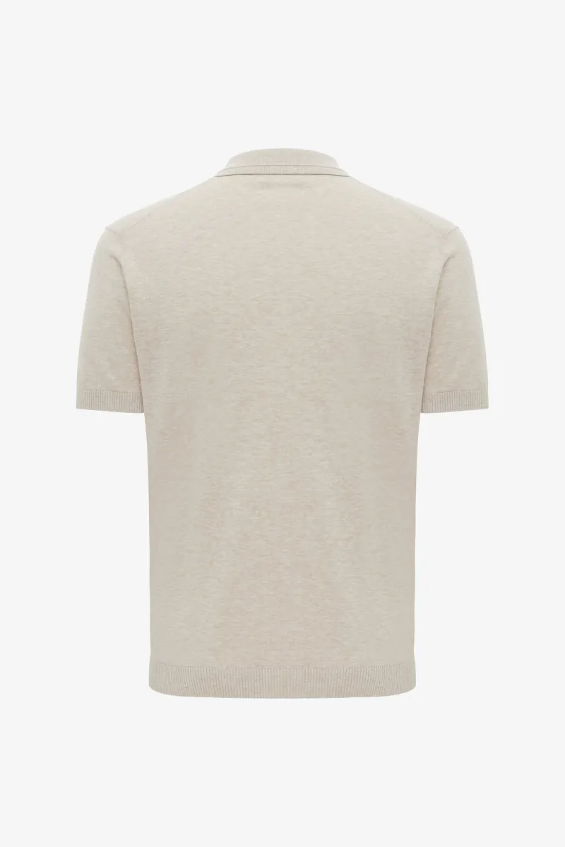 No Button Polo | Beige