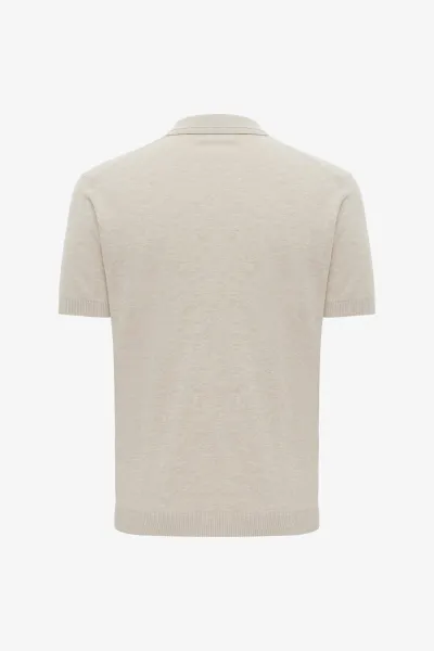 No Button Polo | Beige