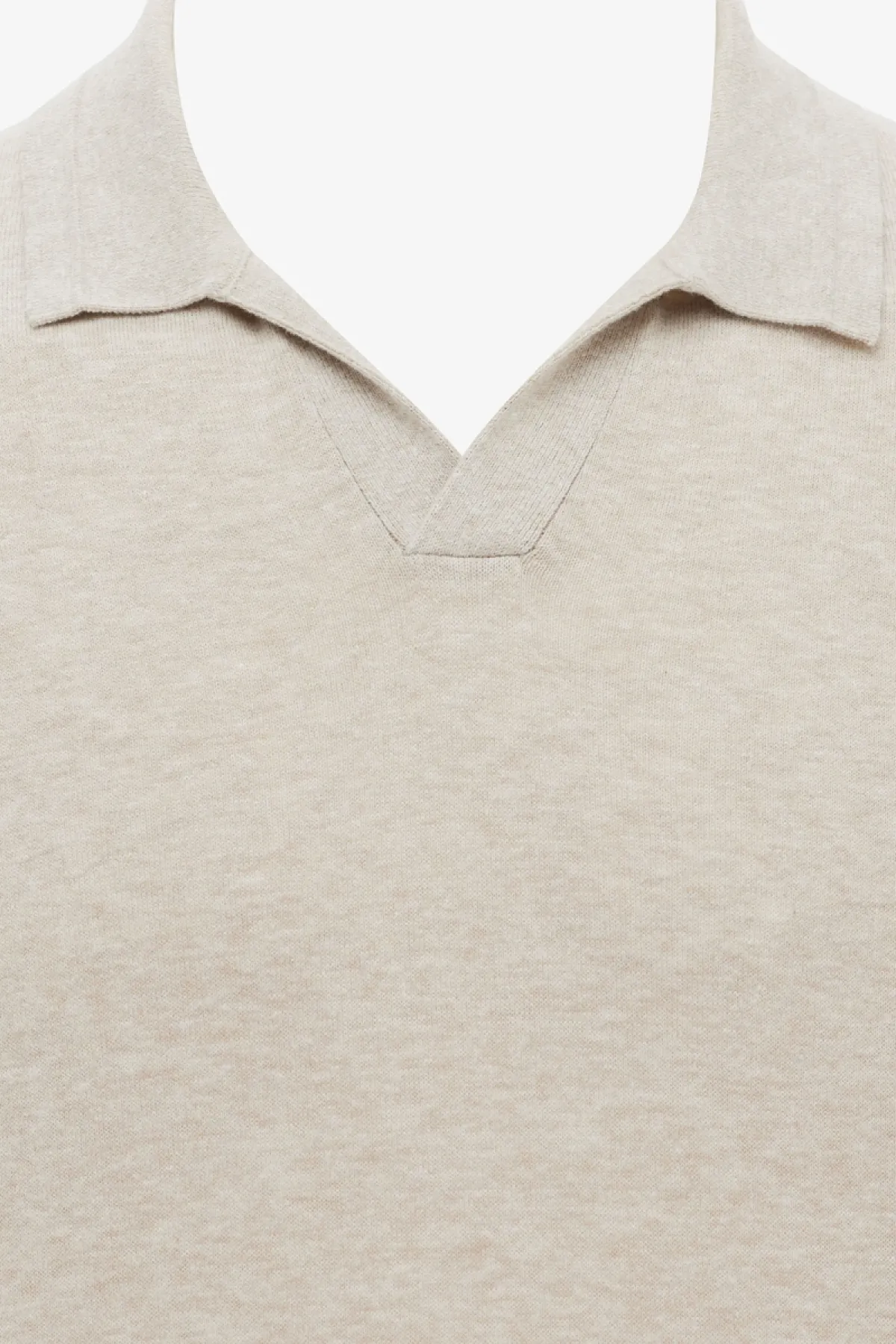 No Button Polo | Beige