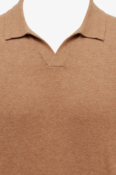 No Button Polo | Oranje