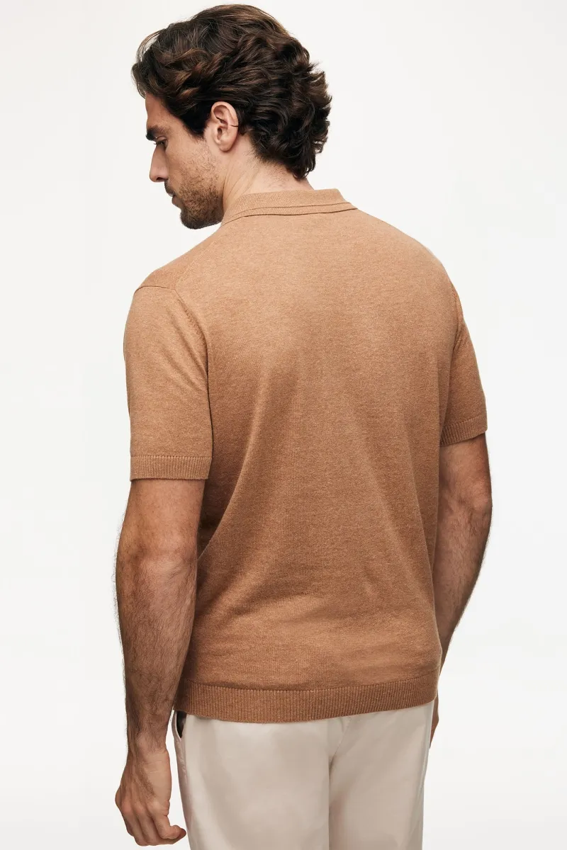 No Button Polo | Oranje