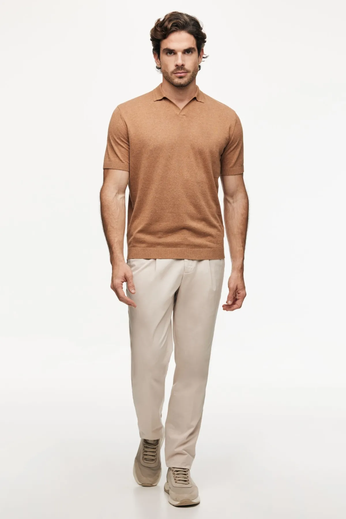 No Button Polo | Oranje