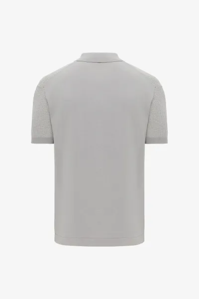Crochet Polo | Lichtgrijs