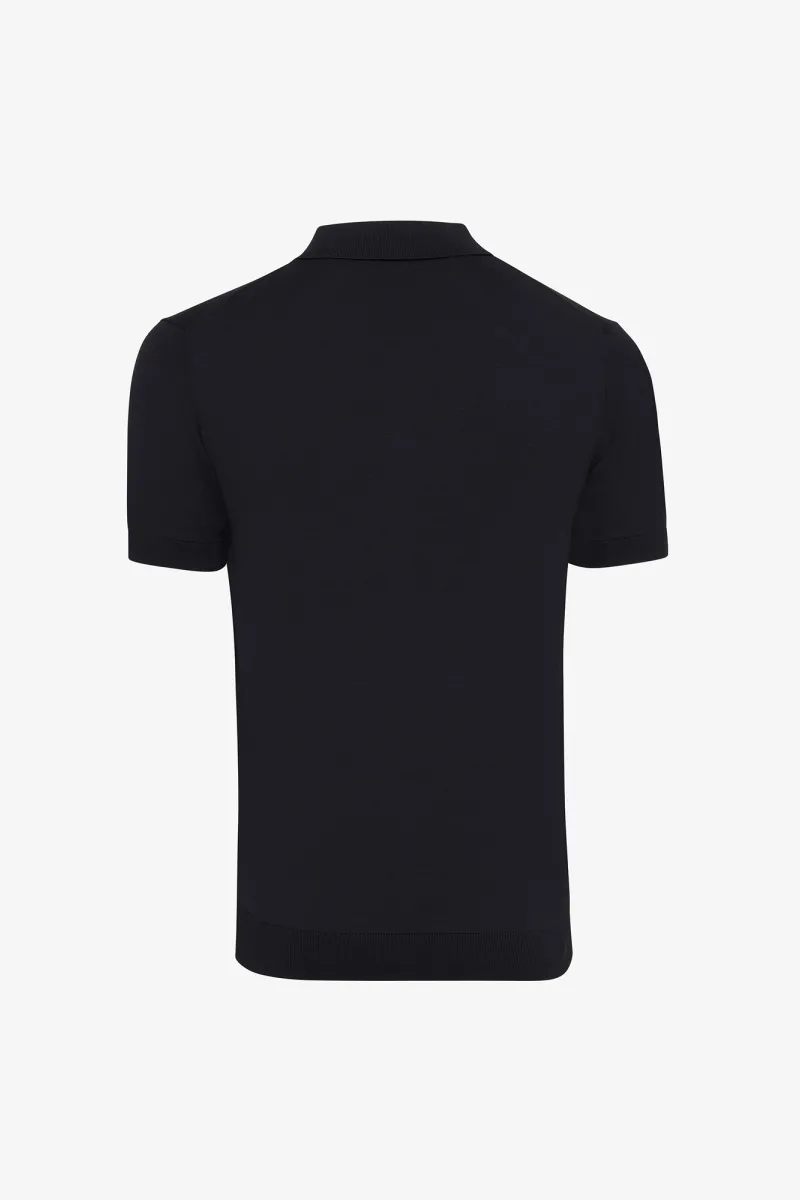 Button Polo | Donkerblauw
