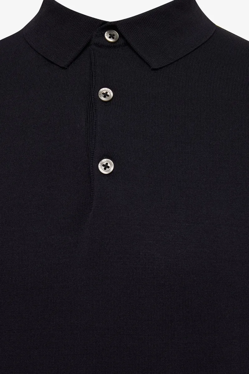 Button Polo | Donkerblauw