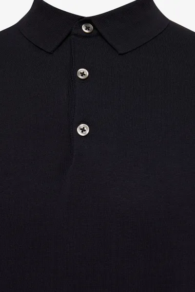 Button Polo | Donkerblauw