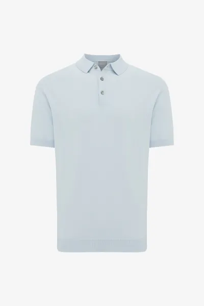 Button Polo | Lichtblauw