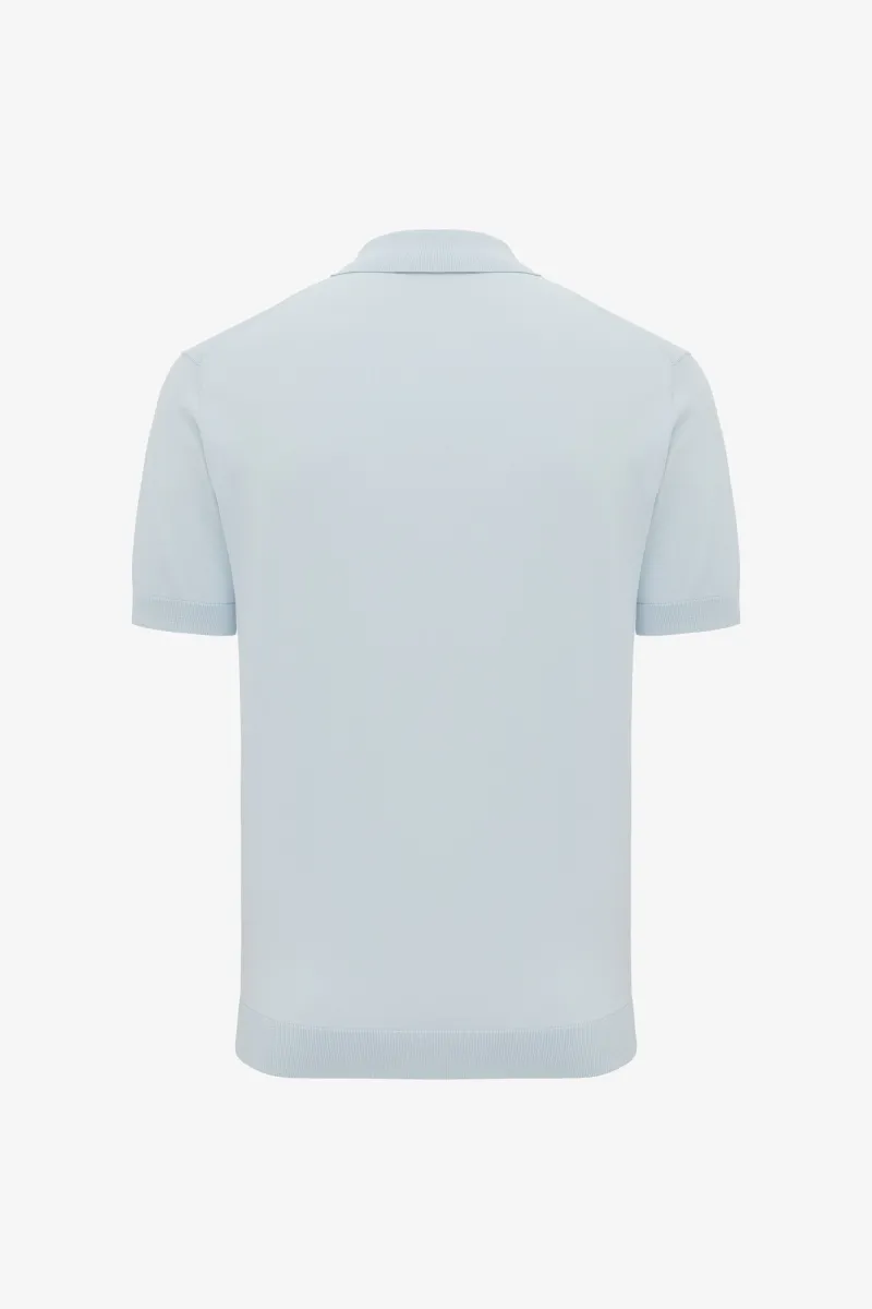 Button Polo | Lichtblauw
