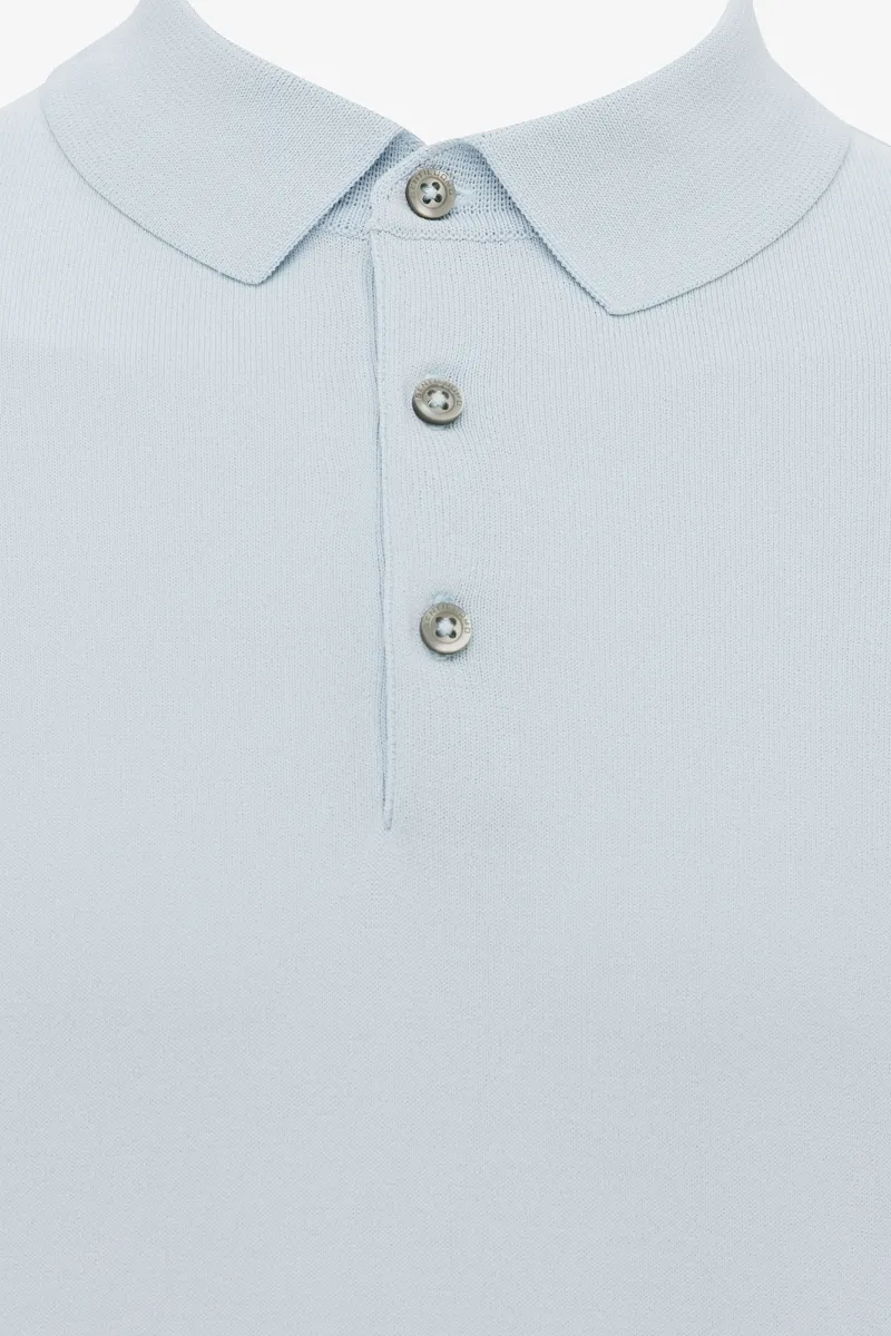 Button Polo | Lichtblauw