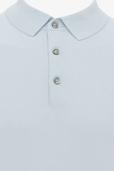 Button Polo | Lichtblauw