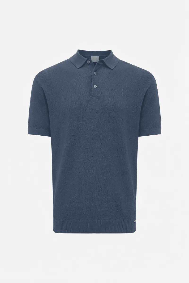 Button Polo | Blauw