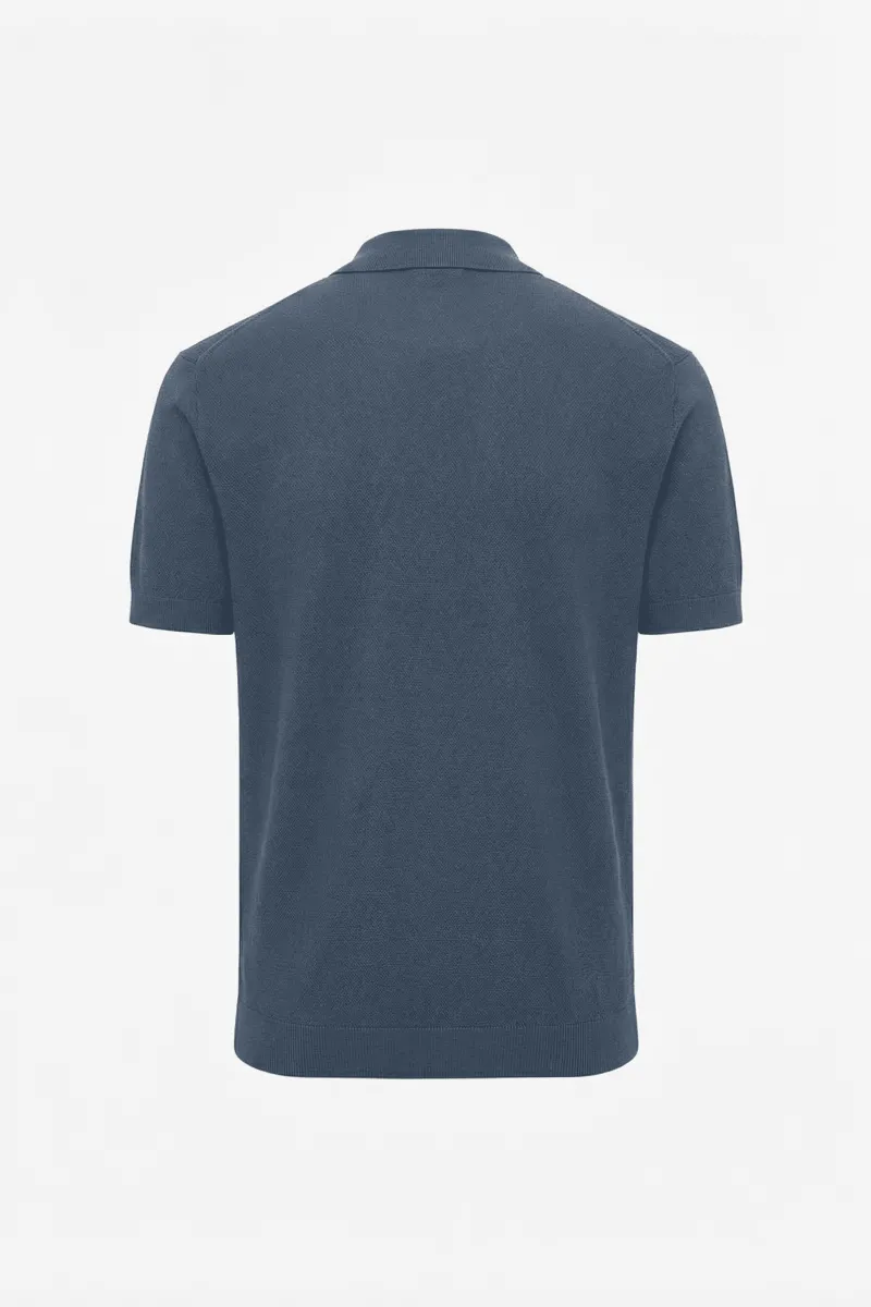 Button Polo | Blauw
