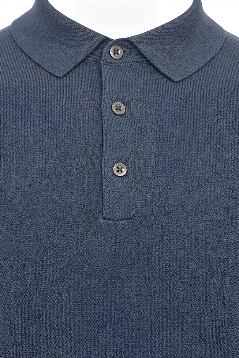 Button Polo | Blauw