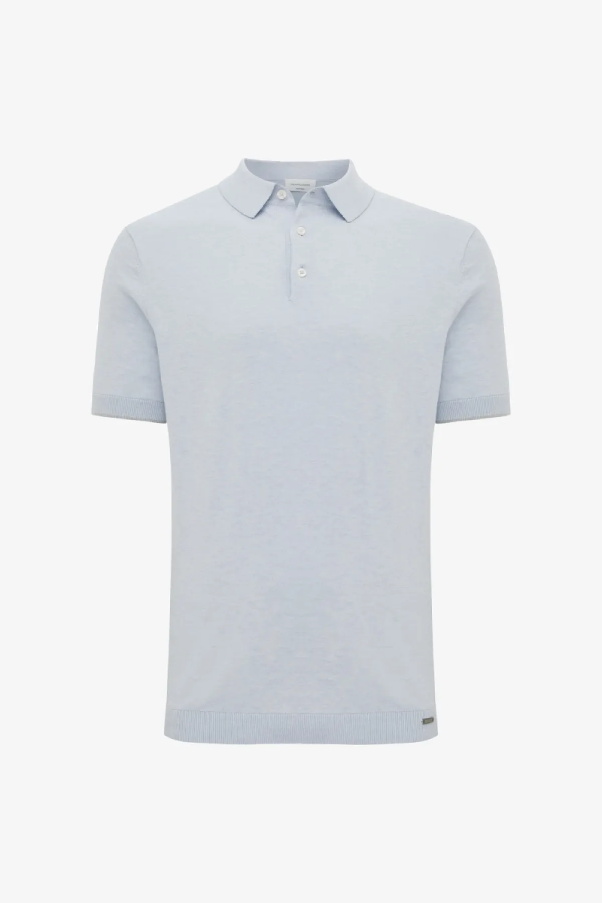 Gebreide Polo | Lichtblauw