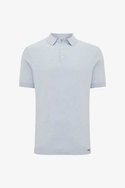 Gebreide Polo | Lichtblauw