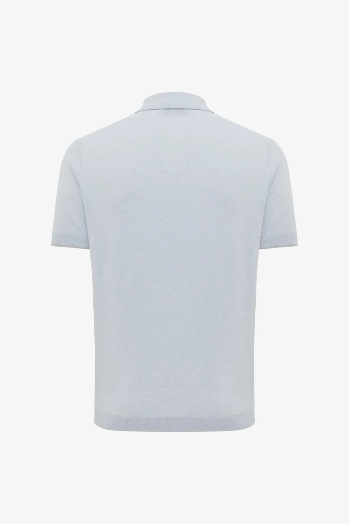 Gebreide Polo | Lichtblauw