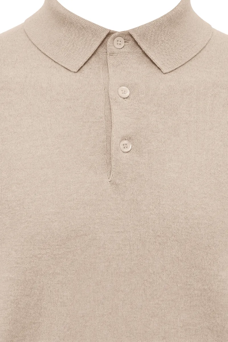 Gebreide Polo | Bruin