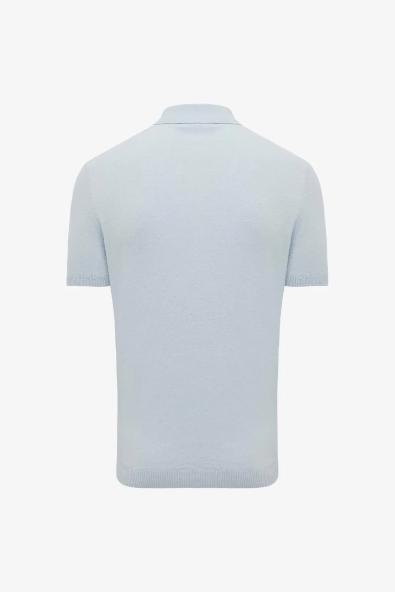 Gebreide Polo | Lichtblauw
