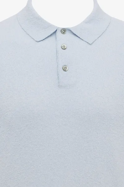 Gebreide Polo | Lichtblauw