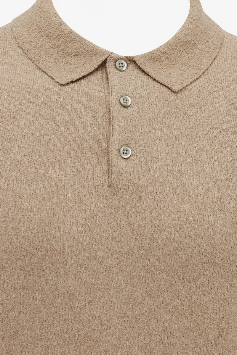 Gebreide Polo | Bruin