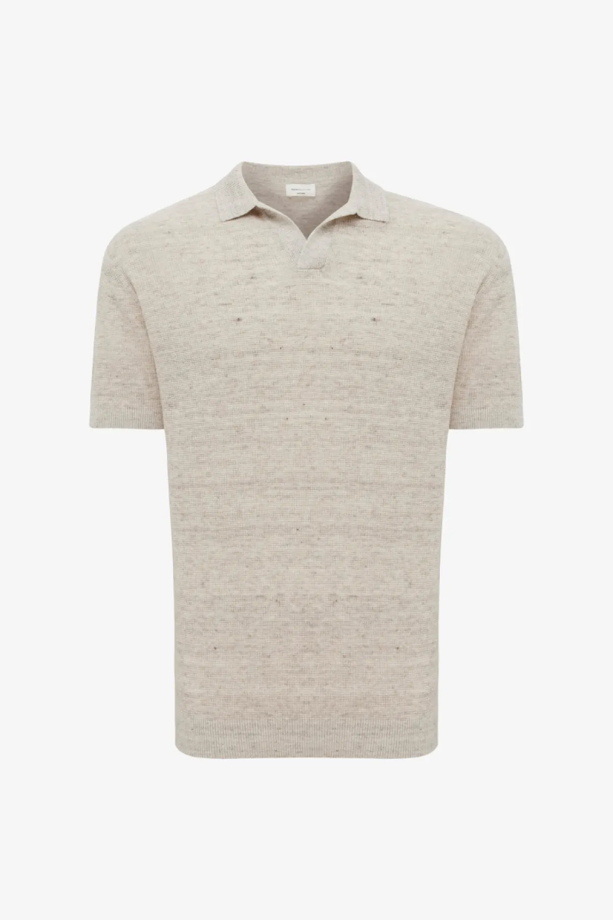 Gebreide Linnen Polo | Beige