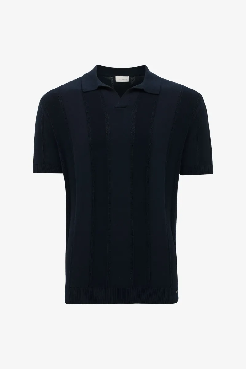 Structuur Polo | Donkerblauw