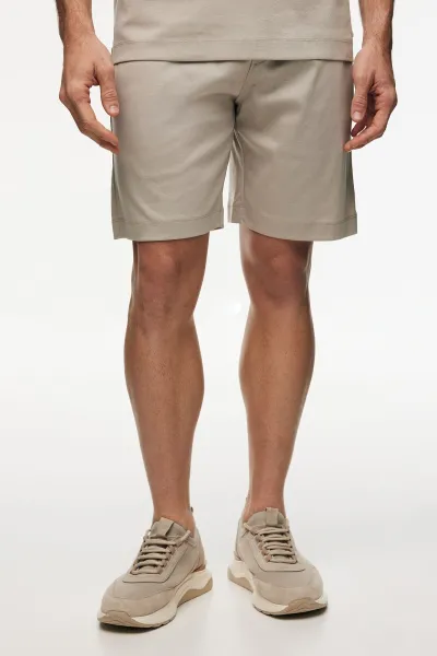 Cotton Shorts | Beige