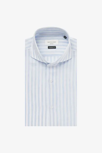 Linnen Overhemd | Lichtblauw Gestreept