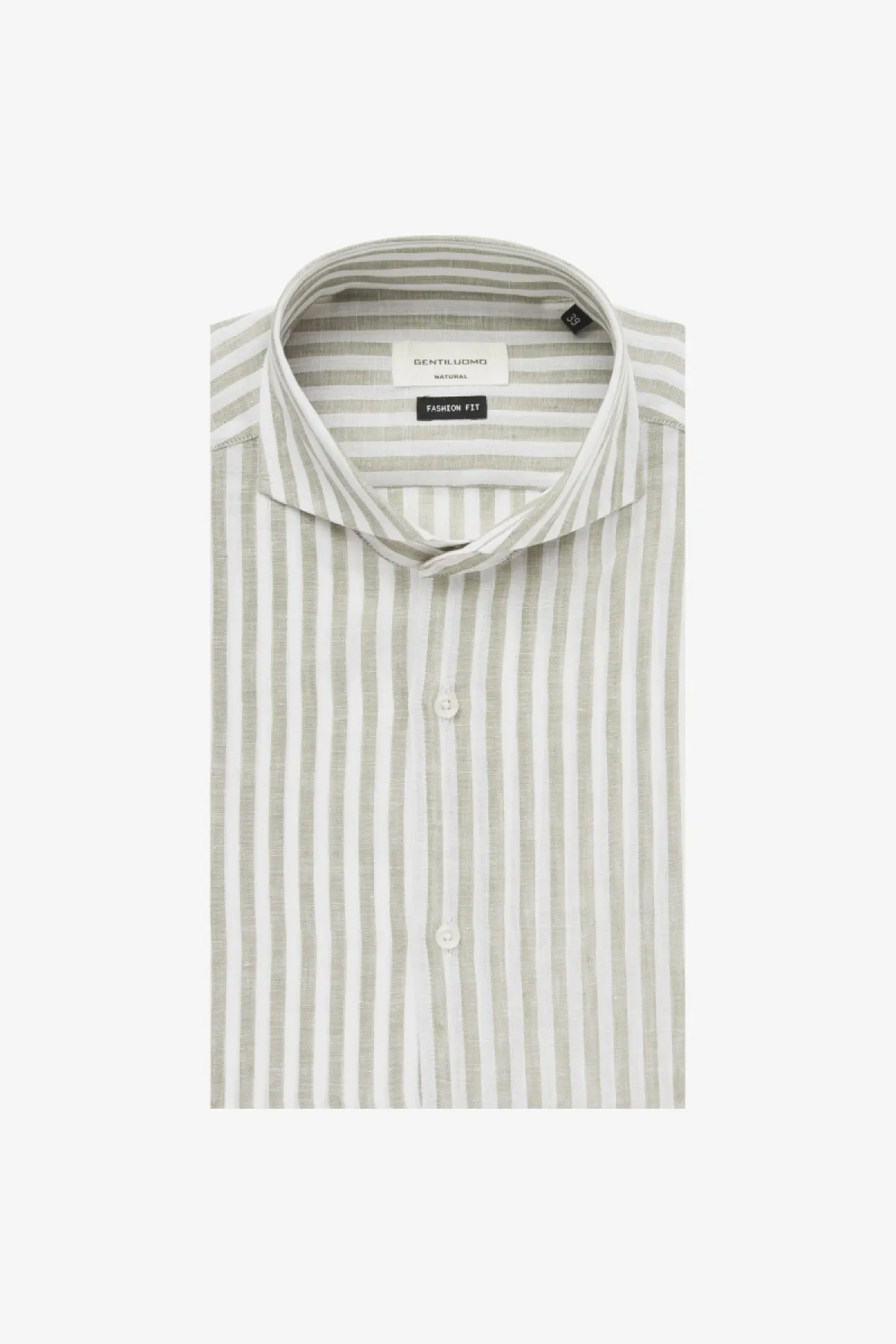 Linnen Overhemd | Groen Gestreept