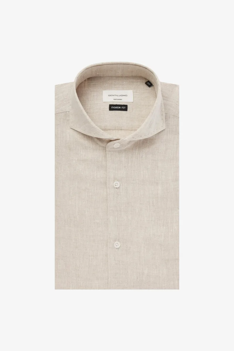 Linnen Overhemd | Beige