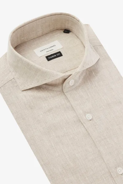 Linnen Overhemd | Beige