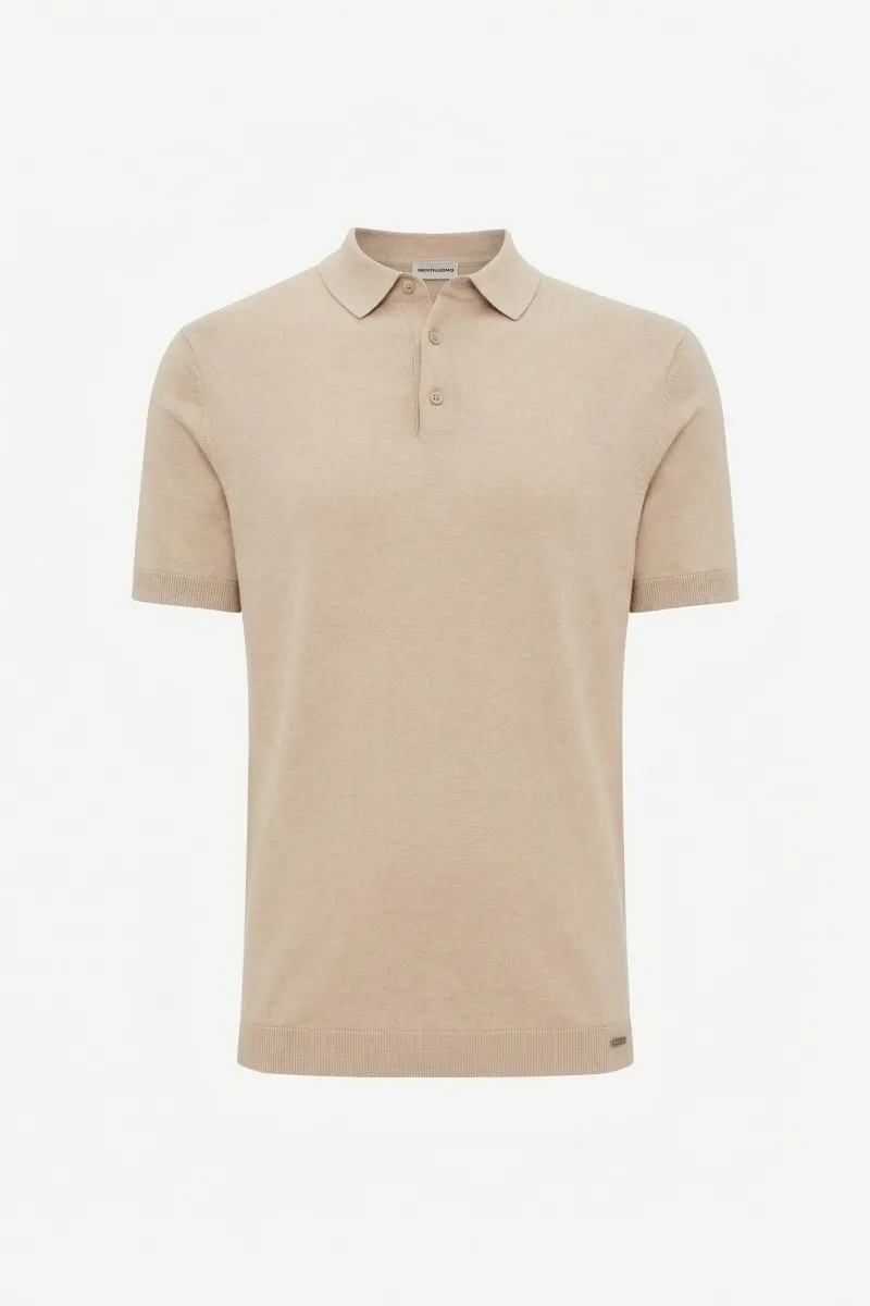 Gebreide Polo | Bruin