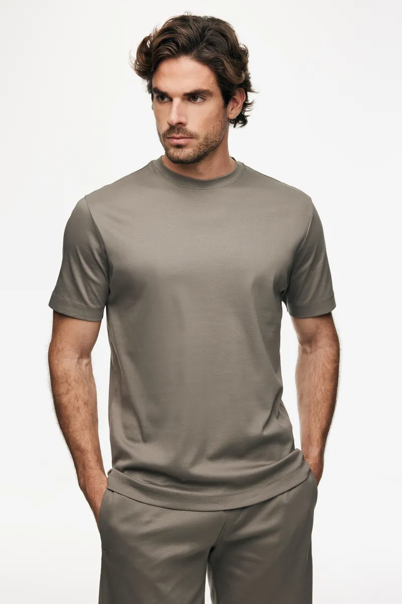 Mercerised T-shirt | Bruin